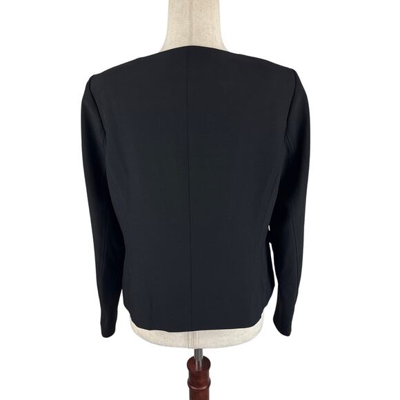 NIPON‎ BOUTIQUE SQUARE NECK BUTTON FRONT BLAZER IN BLACK NWT WOMEN'S SIZE 8 - Picture 3 of 12